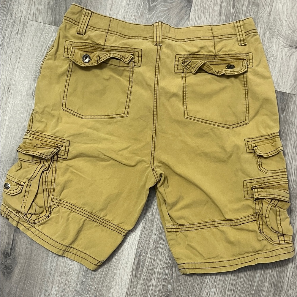 Plugg Men's Khaki Cargo Shorts - Picture 3 of 4